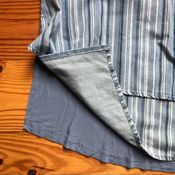 DG2 Diane Gilman Blue Soft Denim Striped Tank Top, EUC, M - Picture 9 of 13